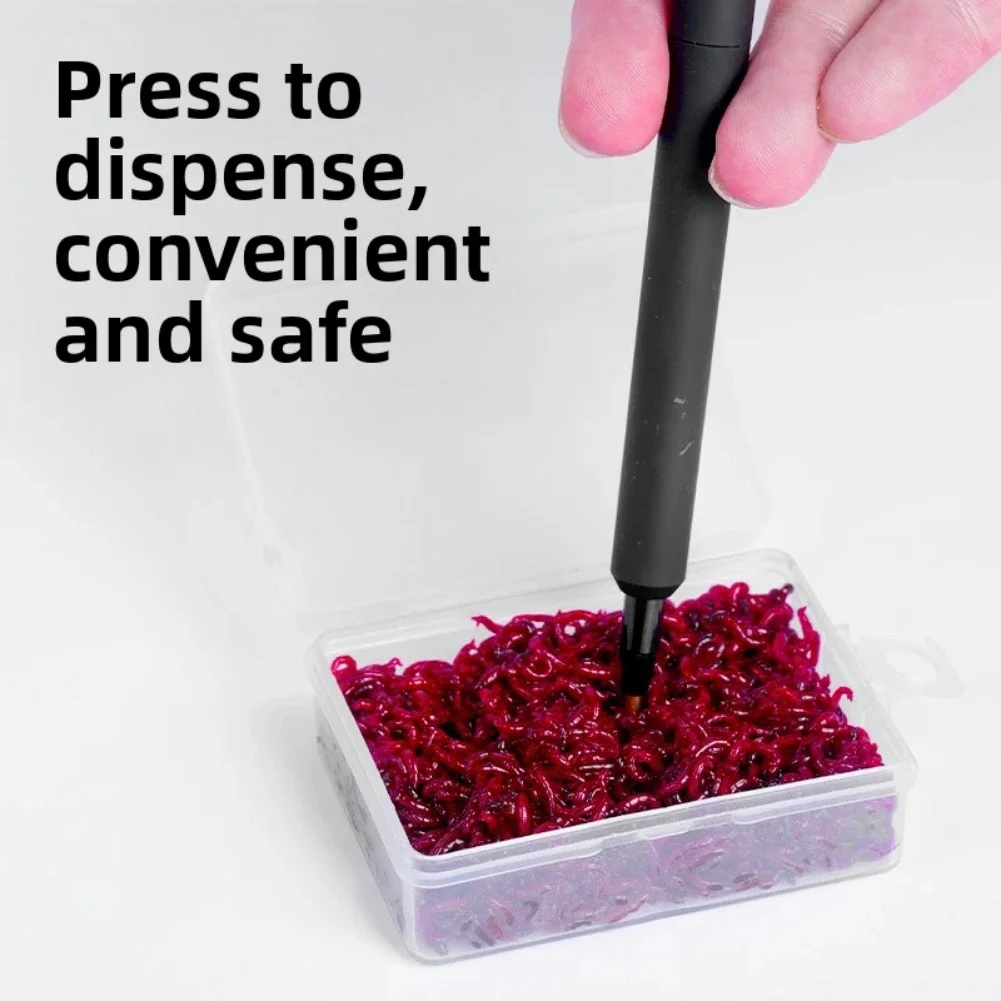Fully Automatic Red Worm Baiting Device For Fishing Hooks Size 4 To 7 Convenient Hands Maggot Hook Insertion Tool