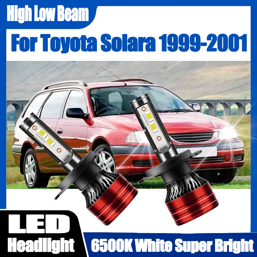

2 шт. 12 В 24 В H4 фары авто фары 120 Вт Canbus без ошибок высокие люмены лампы светодиодные яркие обновленные для Toyota Solara 1999-2001
