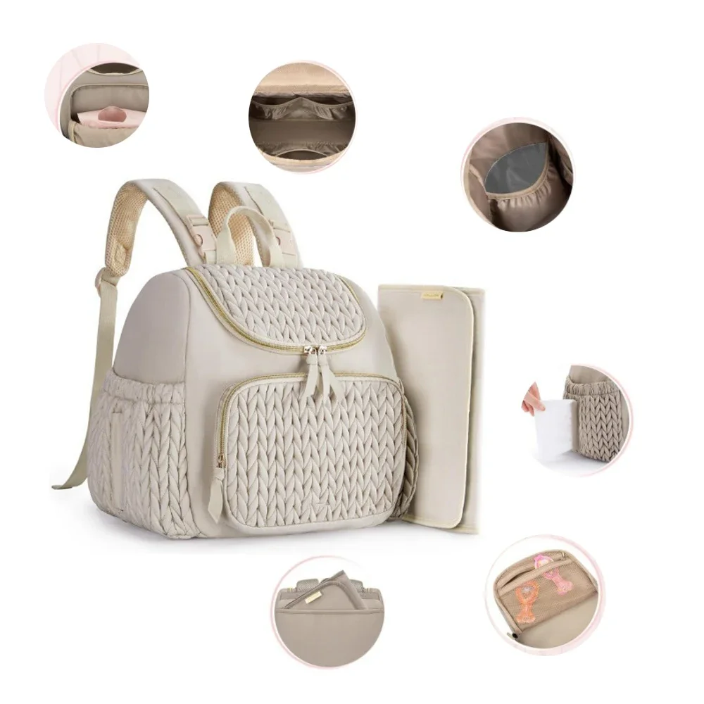 

Large Capacity Organizer Mommy Bag For Baby Diapers Outdoor Stroller Hanging Bags Maternity Women Fashion Backpack Lightweight