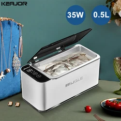 Ultrasonic Cleaner 35W Glasses Ultrasonic Cleaning Bath 500ML High Frequency Ultrasound Washing Machine For Jewelry Ring Denture