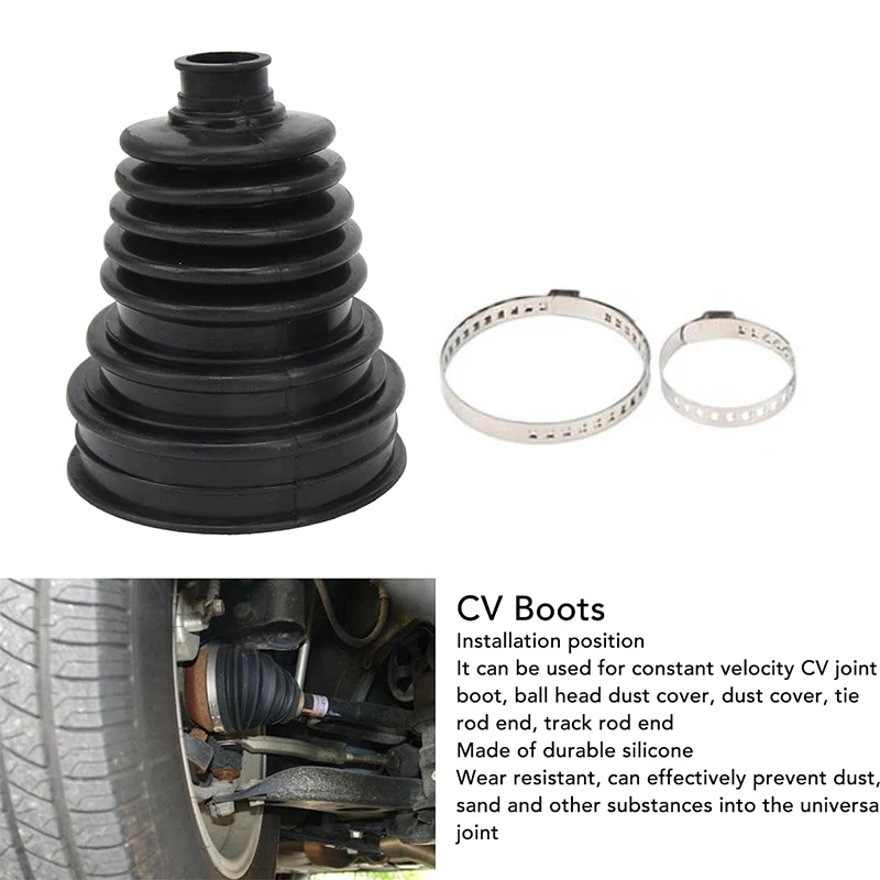 NEW Car CV Boot Kit Constant-Velocity Dust Cover Joint Constant-Velocity Dust Cover Elasticity Drive Anti-Aging Wear Universal