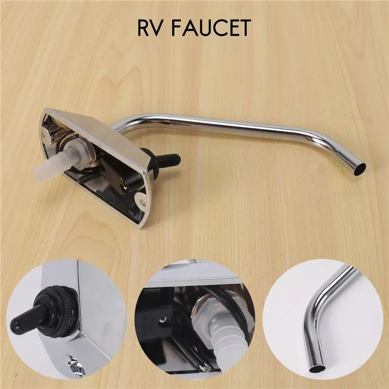 RV Marine Kitchen Sink Watertap 12V 360 Degree Rotation Faucet Tap For RV Camper Caravan Accessories
