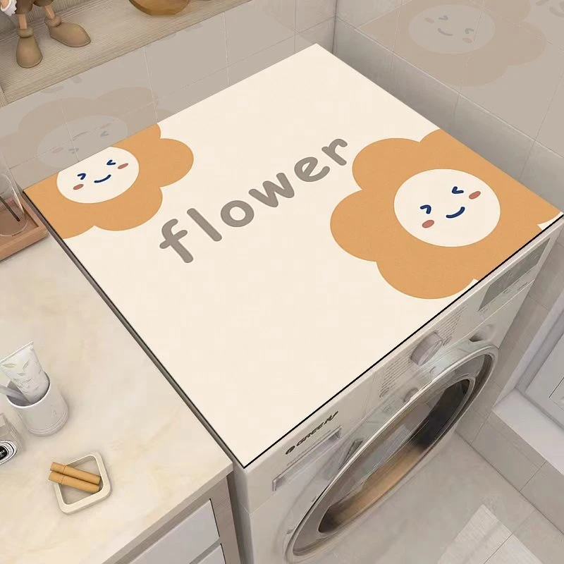 Fresh Washing Machine Dust Mat, Refrigerator Countertop Mat, Microwave Oven Heat Insulation Cover Cloth, Bedside Table Dust Mat