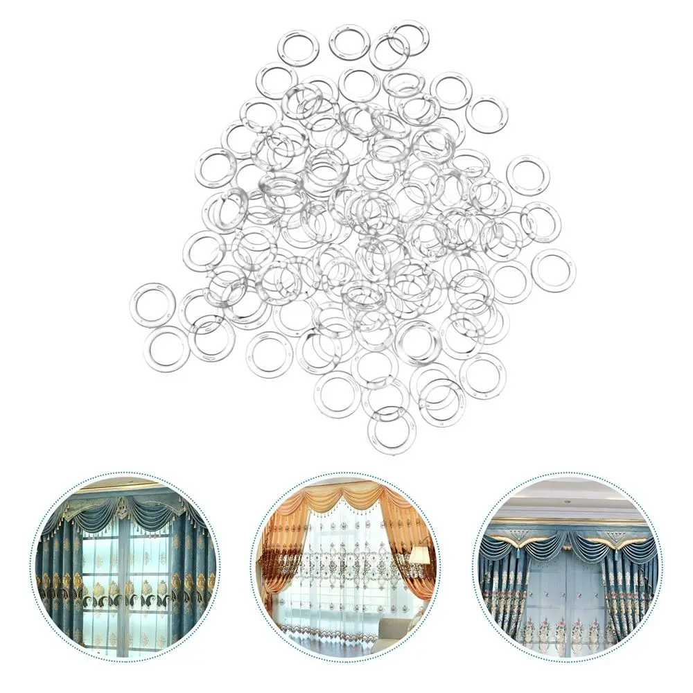 Plastic 100pcs Home Decoration Curtain Accessories Shade Blinds Hanging Rings Curtain Rings O-Rings Roman Rings