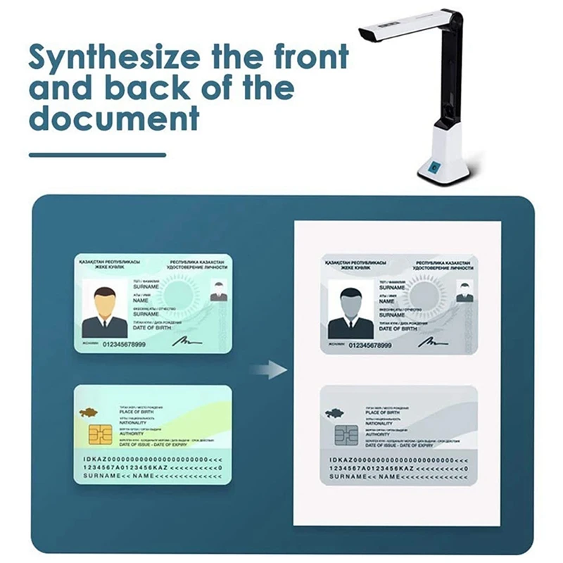 Scanner Portátil De Alta Definição, Câmera De Documentos, Projeção Em Tempo Real, Função De Gravação De Vídeo, Scanner A4, 5X