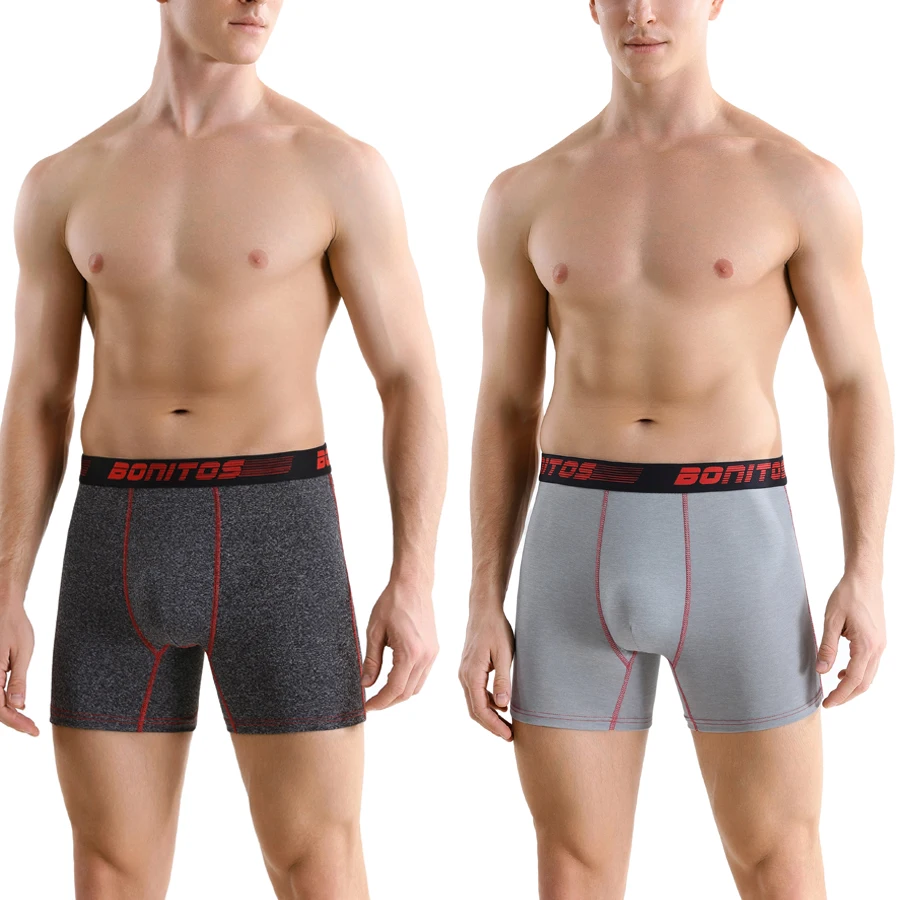 Calzoncillos bóxer de poliéster para hombre, ropa interior Sexy, talla grande