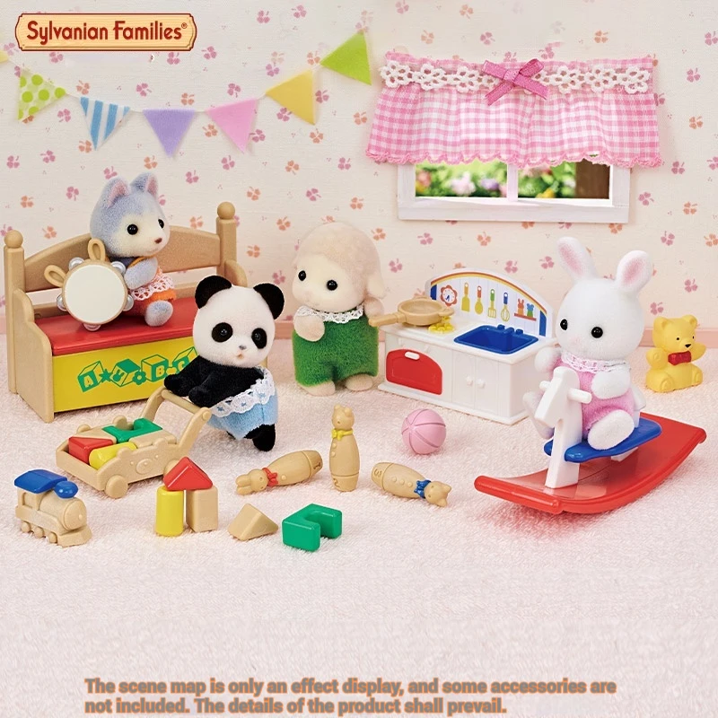 Authentic Sylvanian Families Anime Character Simulation Playhouse Toy Room Decoration Toy Christmas Gift