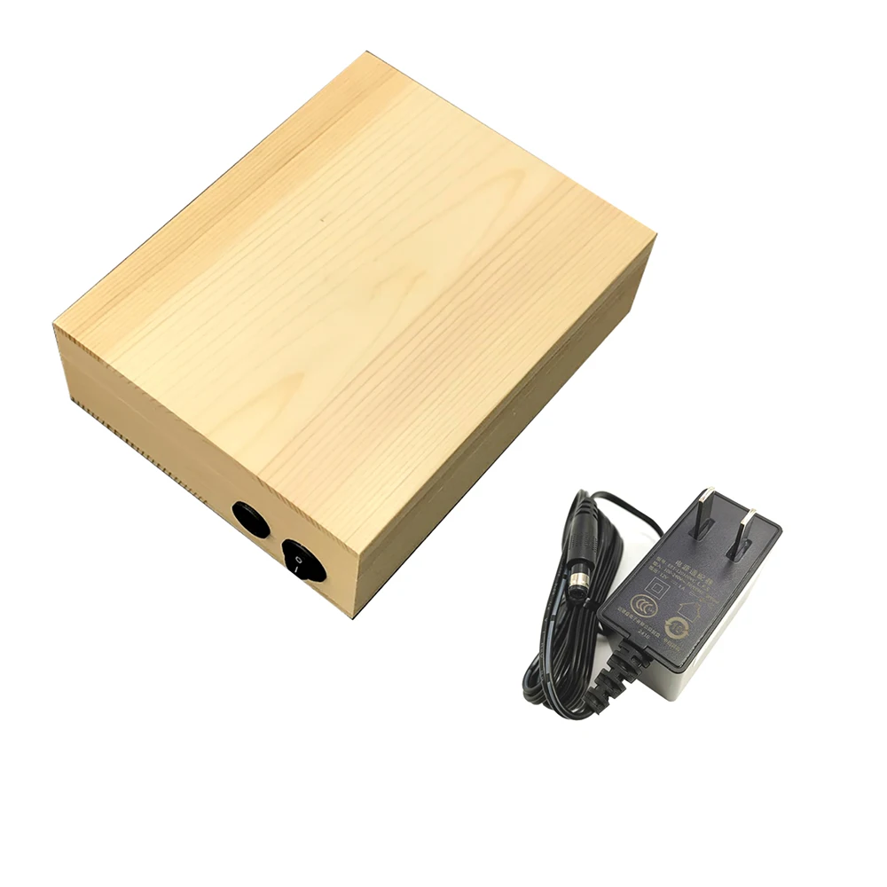 Wooden Box Schumann Wave Generator 7.83Hz Ultra-Low Frequency Pulse Generator With DC 12V 1A Power Adapter