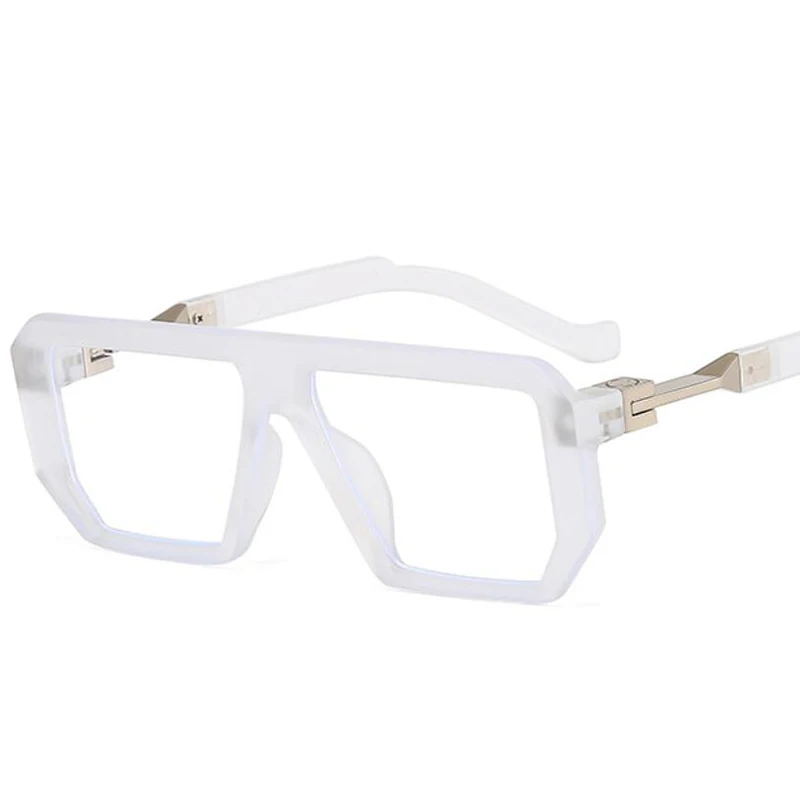 Retro Rectangle Men's Reading Glasses Transparent Computer Big Square Anti Blue Light Glasses Frame Punk Presbyopia Eyewear +1.5