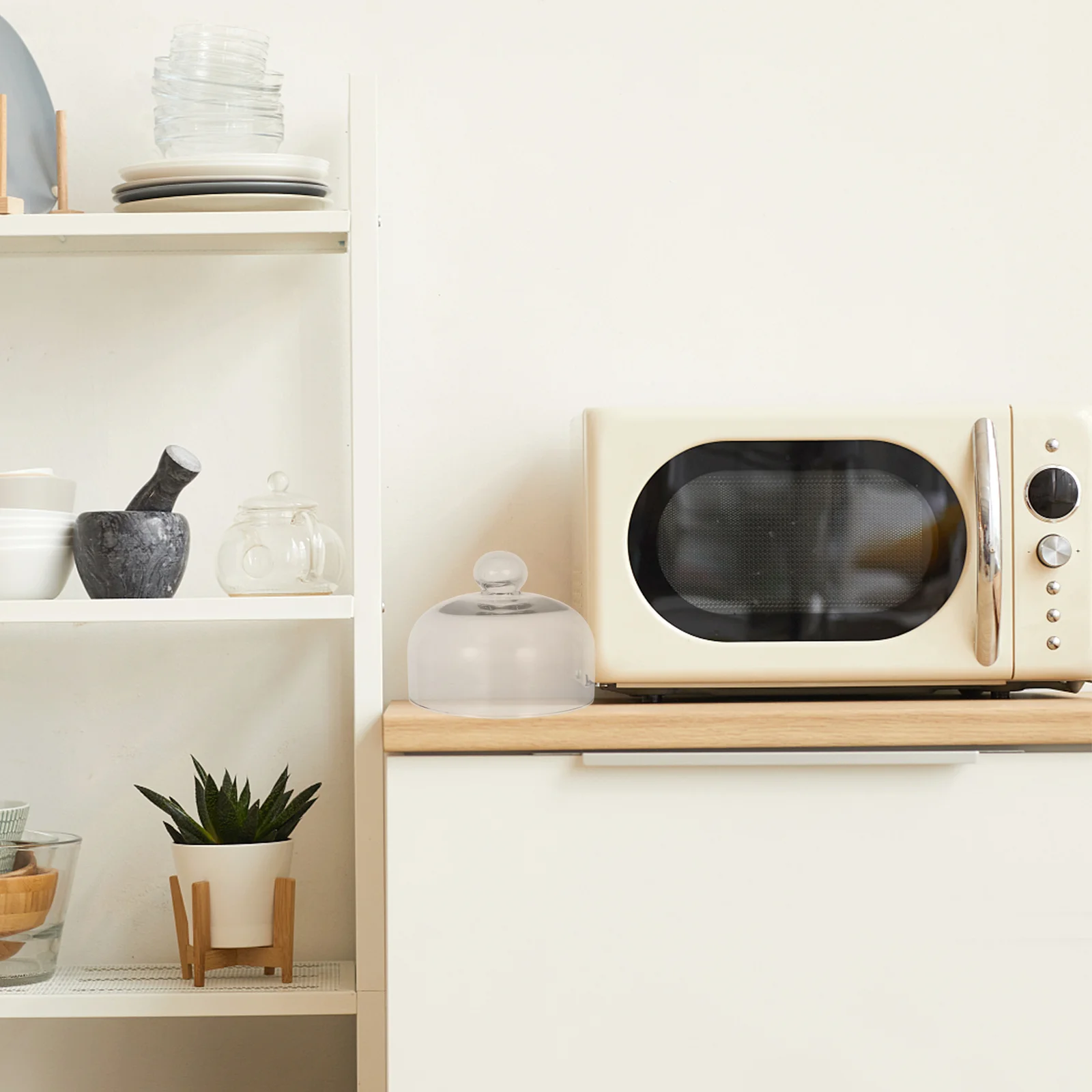 

16Cm Glass Cover for Microwave Vented Anti-Splash Lid Food Protector Transparent Heating Shield Easy Rinse Reusable Kitchen