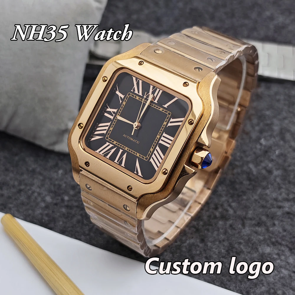 

38mm NH35 Watch High Quality Stainless Steel Watch Customized Logo Watch Men's Automatic Watch NH35 Movement Watch