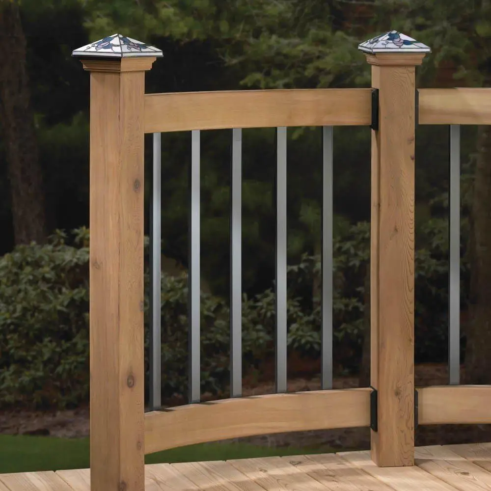 Upgraded 75-Pack 26 Rectangle Deck Balusters with End Caps and Screws for Staircase Railing