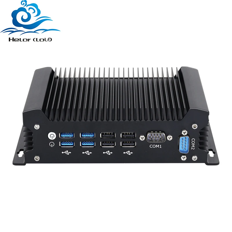 

Fanless Industrial Mini PC Intel Core i5-4278U/8260U 8GB RAM 128GB/256GB SSD 300M WiFi 2*LAN RS232 8*USB HDMI VGA Windows Linux