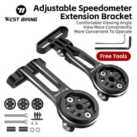 WEST BIKING Bicycle Aluminium Alloy Computer Mount Adjustable Bike Speedometer Holder For Garmin Bryton Wahoo Odometer Supports