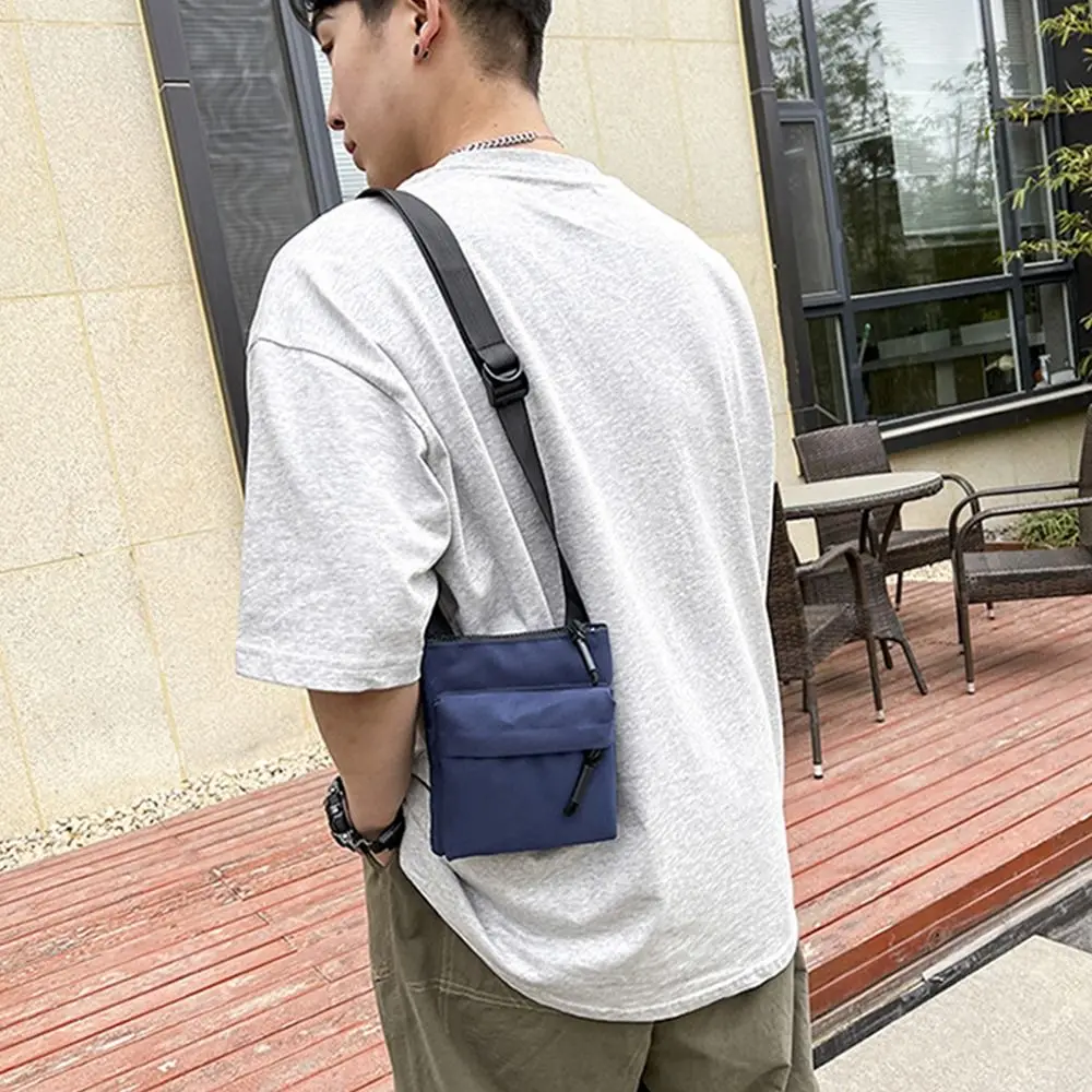 Nylon Shoulder Bag Fashion Leisure Solid Color Waterproof Cross-body Bag Messenger Bags Women Men