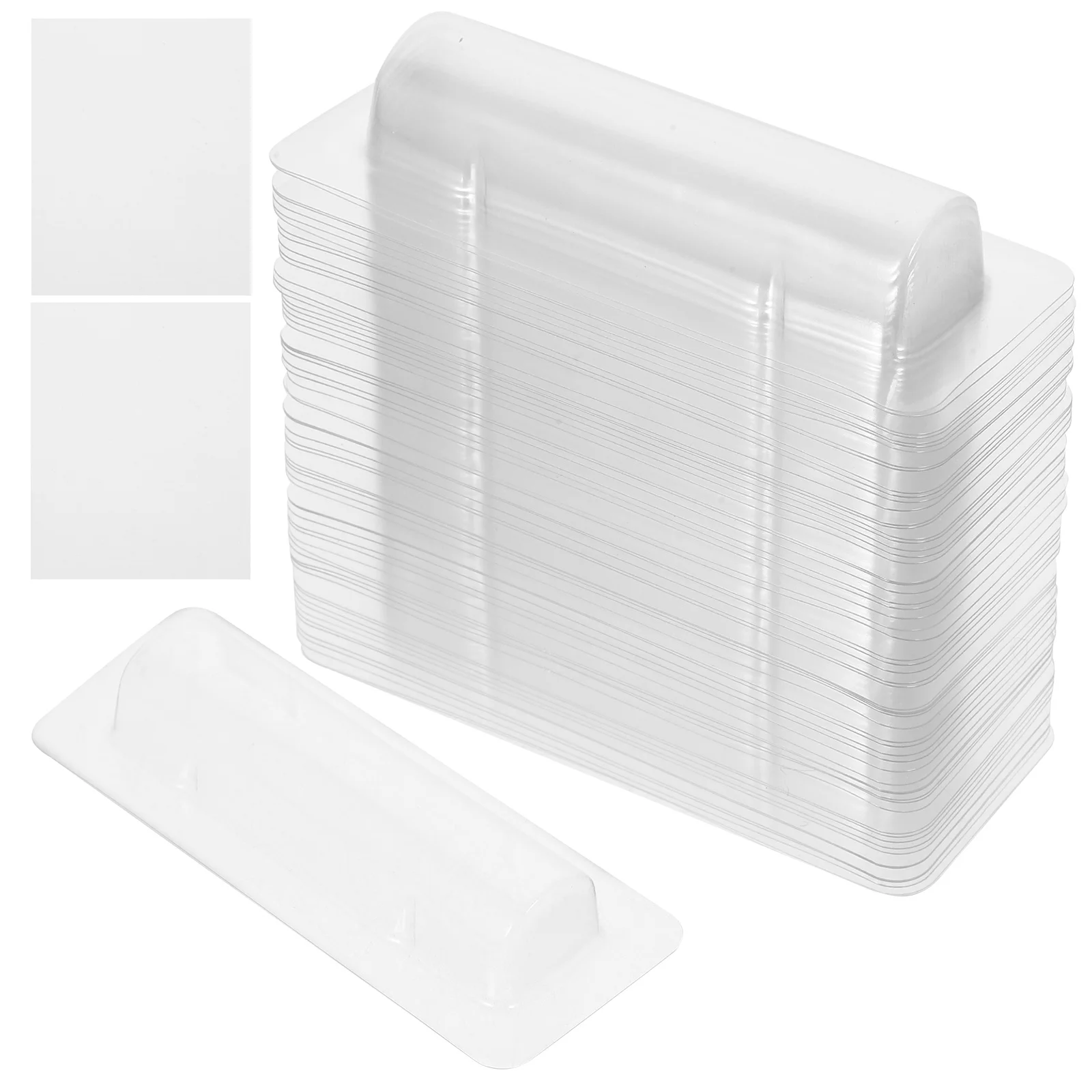 

60Pcs Transparent Lip Balm Box Clear Container for Makeup Storage with Double Sided Tape Easy to Use and Carry