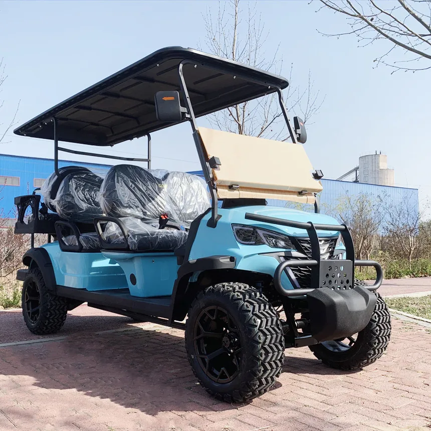 High Quality Enclosed Safety Electric Golf Cart Electric Customized 4 6 8 10 Seater Double Wishbone Independent Suspension