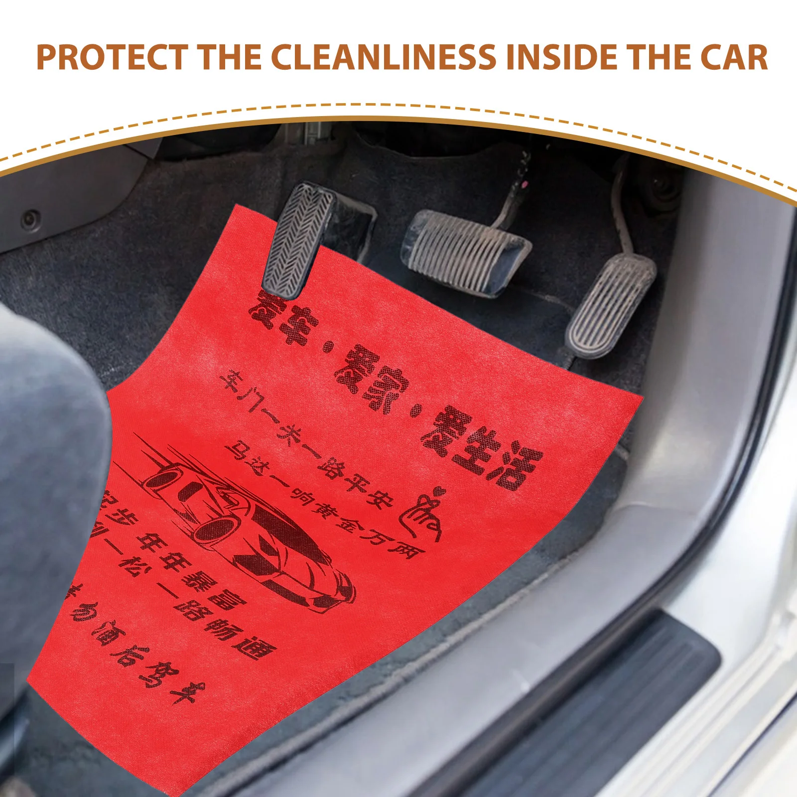 

50Pcs Automotive Foot Mats Disposable Car Floor Pads Non-Woven Car Carpet Floor Mat for Clean Interior Automotive Foot Mats