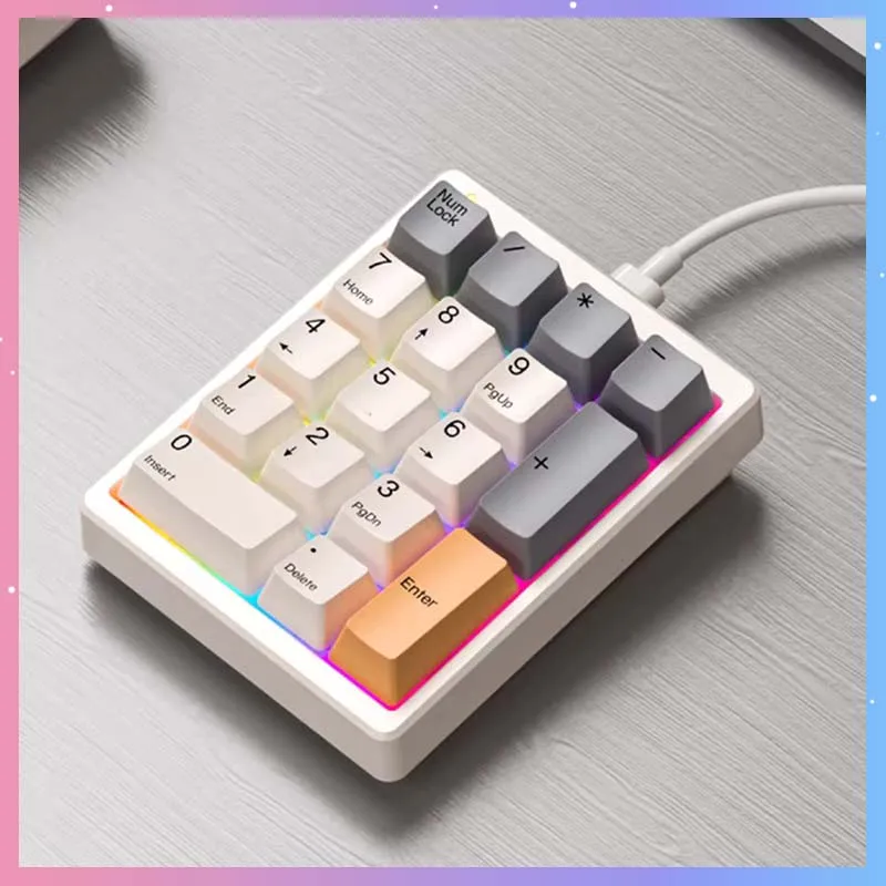 

Механическая цифровая клавиатура Magic-Force MF17, поддержка QMK/VIA, проводная RGB-подсветка, внешняя клавиатура для ноутбука, финансового учета, кассира