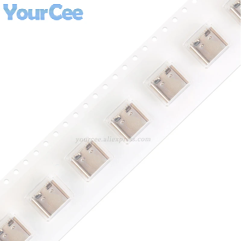 20 個/5 個 Type-C ソケットメス/オスソケットコネクタ SMD 2/14/16P/6P/24P 高解像度伝送インターフェース 4 固定ピンシンク