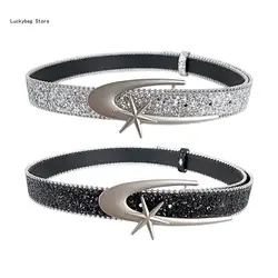 Grunge Waist Belt Chain Encrusted Glitter Belly Chain for Casual Wear