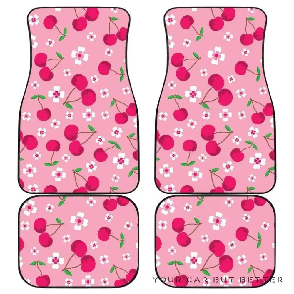 

Cherry Bloem Patroon Roze Achtergrond Voor-en Achterkant Automatten 045109