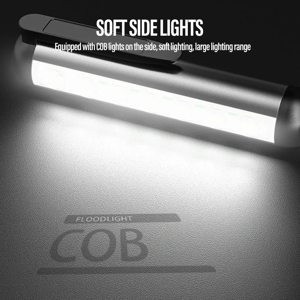 C5 USB Rechargeable LED Flashlight Mini Work Pen Light Professional Medical Torch with Clip Magnet Lantern Lamp for Doctors Home