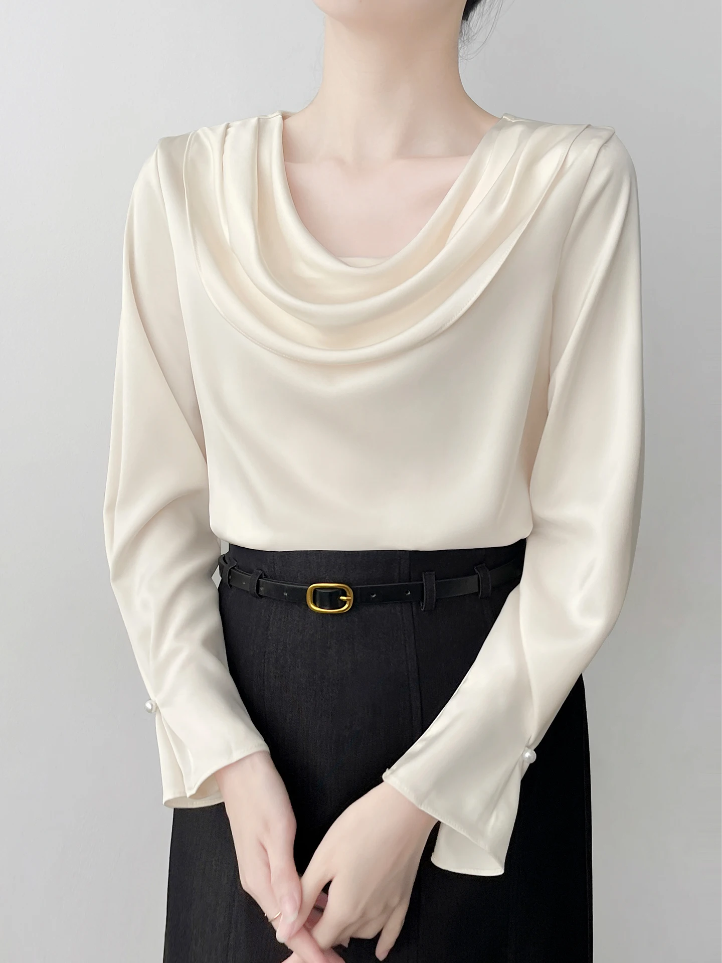 

Женское атласное платье Ele Long Sve, прямого кроя, в корейском стиле, легкое в уходе, удобное для повседневной носки, цветное