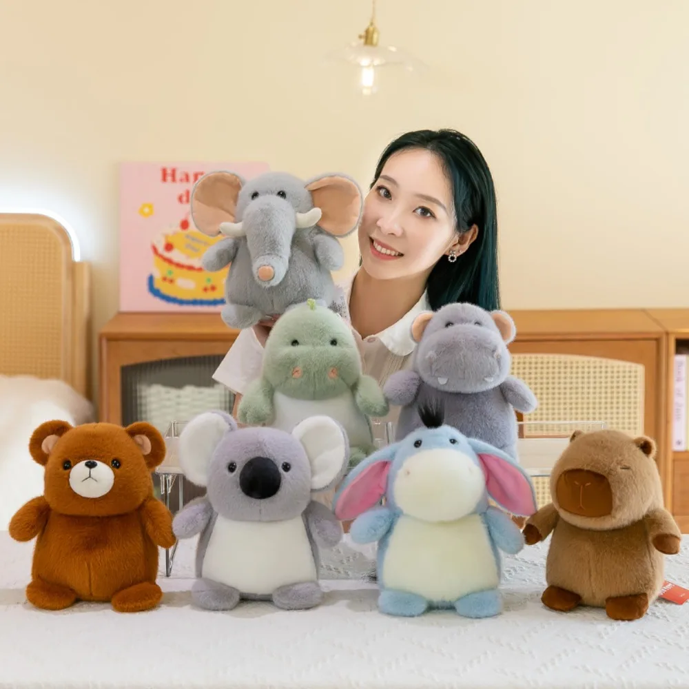 Creative Koala Capybara Plush Toys Rabbit Simulation Dinosaur Animal Plush Pillow Cute Unique Elephant Plush Doll Bedroom