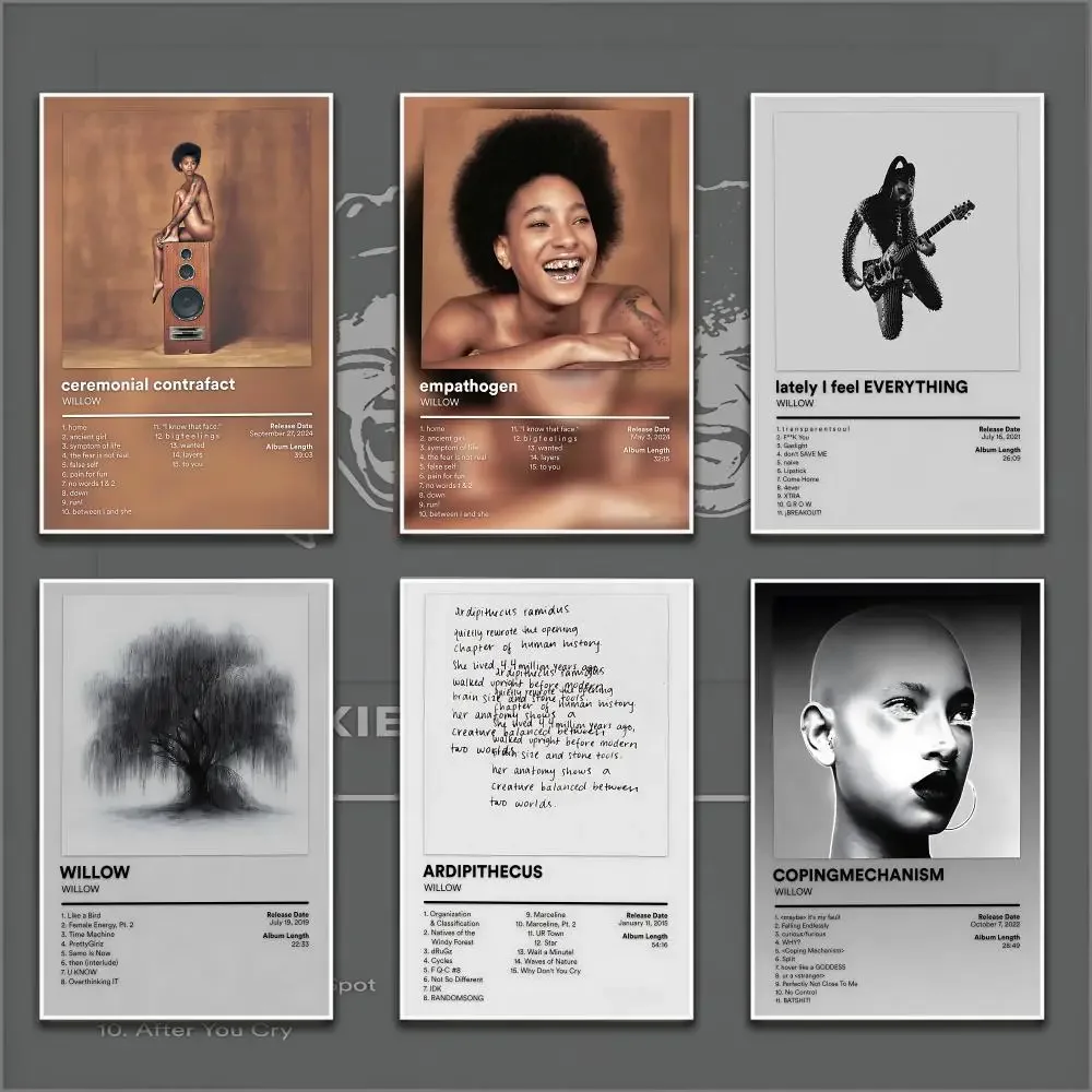 W-Willow Smith Album Music Painting Calligraphy Canvas Poster Hallway Bedroom Living Room Home Bar Decoration Interior Wall