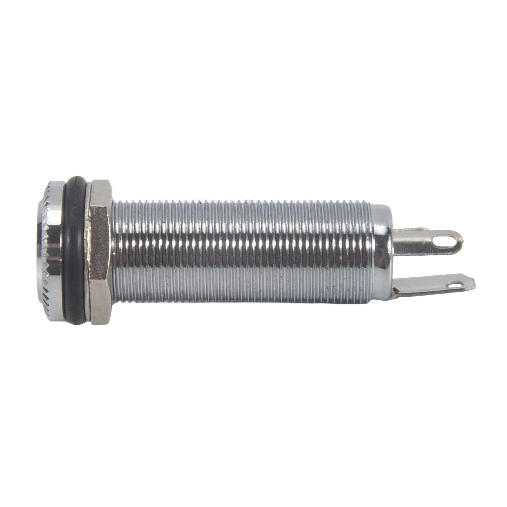Electric Guitar Jack Chrome Threaded Cylinder Output Input Jack Plug Sockets 1/4 Inch For Electric Guitar-A27R