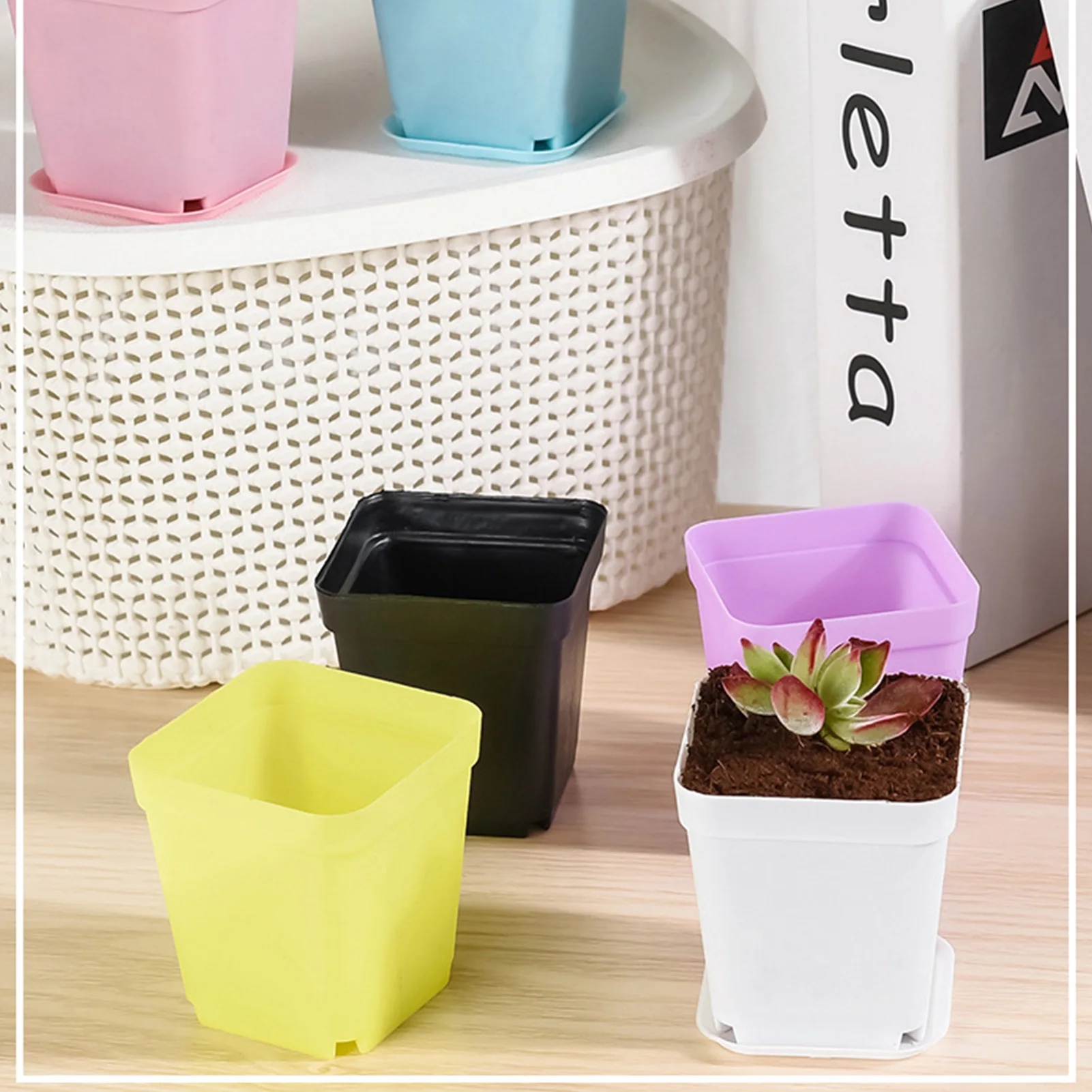 Flower Pot Flower Pot Garden Decorative Seedling Flower Container  Pot for Courtyard Balcony Seedling Flower Container
