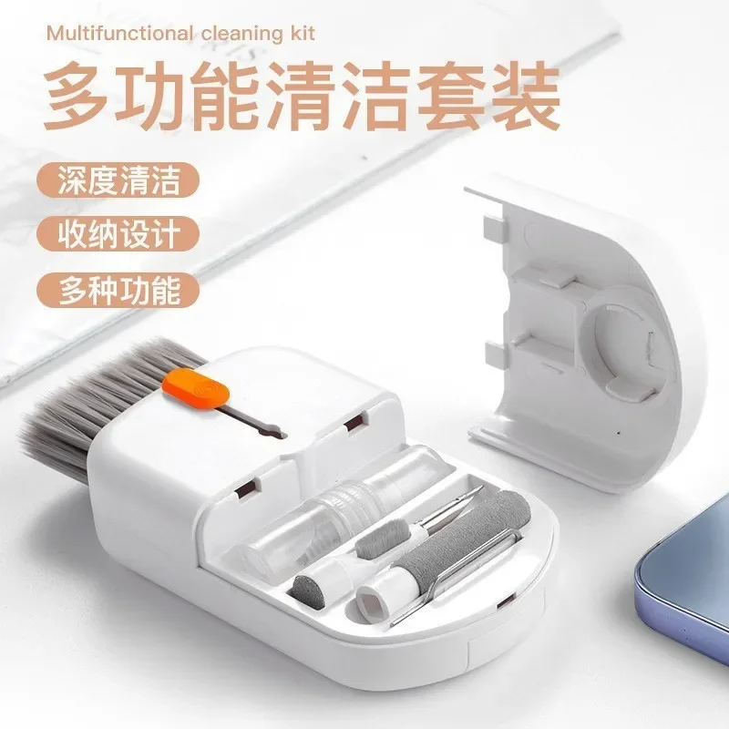 For mirror Q20 Multi-function Cleaning Set Computer Keyboard Brush Earphone Cleaning Pen Mobile Phone Screen Wipe Dust view 4