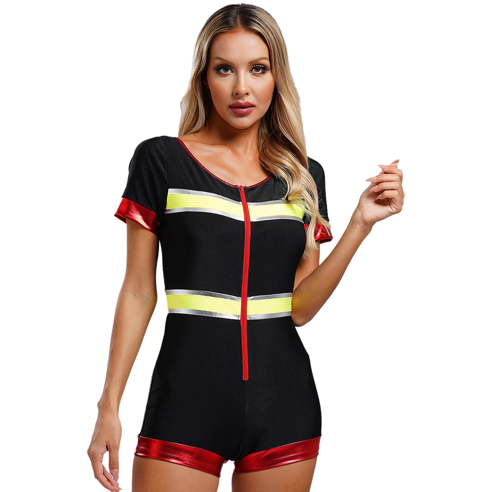 Womens Firefighter Fire Chief Costume Roleplay Clothings Safety Supervisor Safety Guard Cosplay Cosplay Halloween Outfits