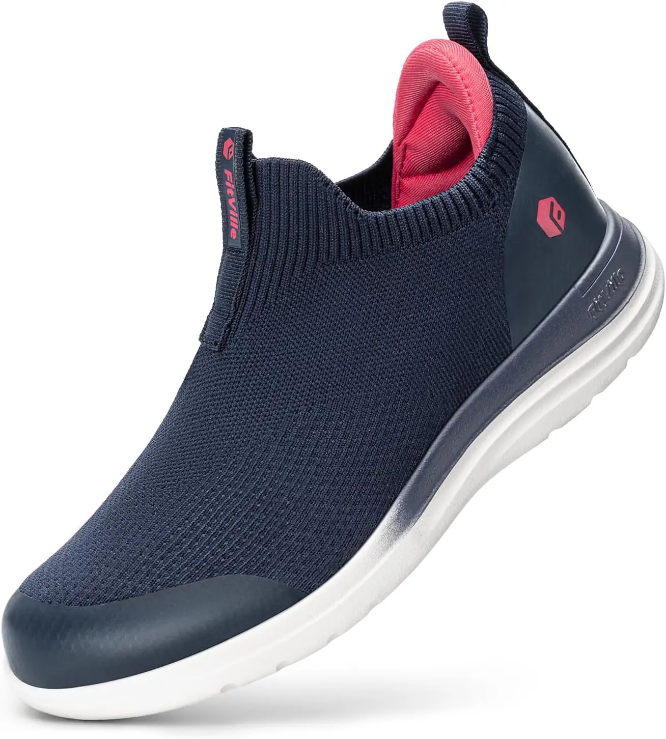 Navy Blue With Red