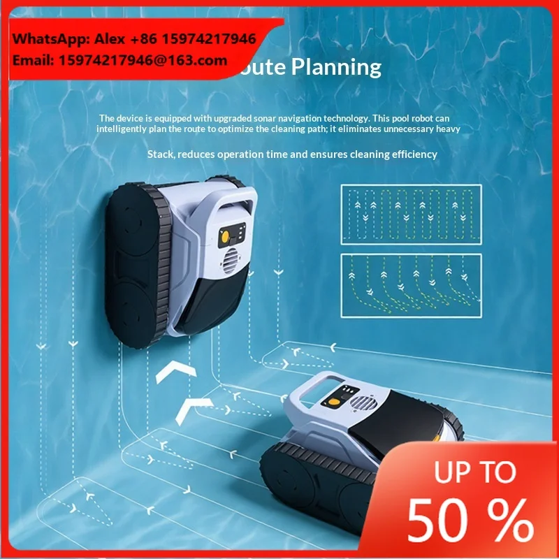 Cross-border Fully Automatic Swimming Pool Cleaner Robot Fish Pond Bottom Suction Cleaning Machine Underwater Vacuum Dust Filth