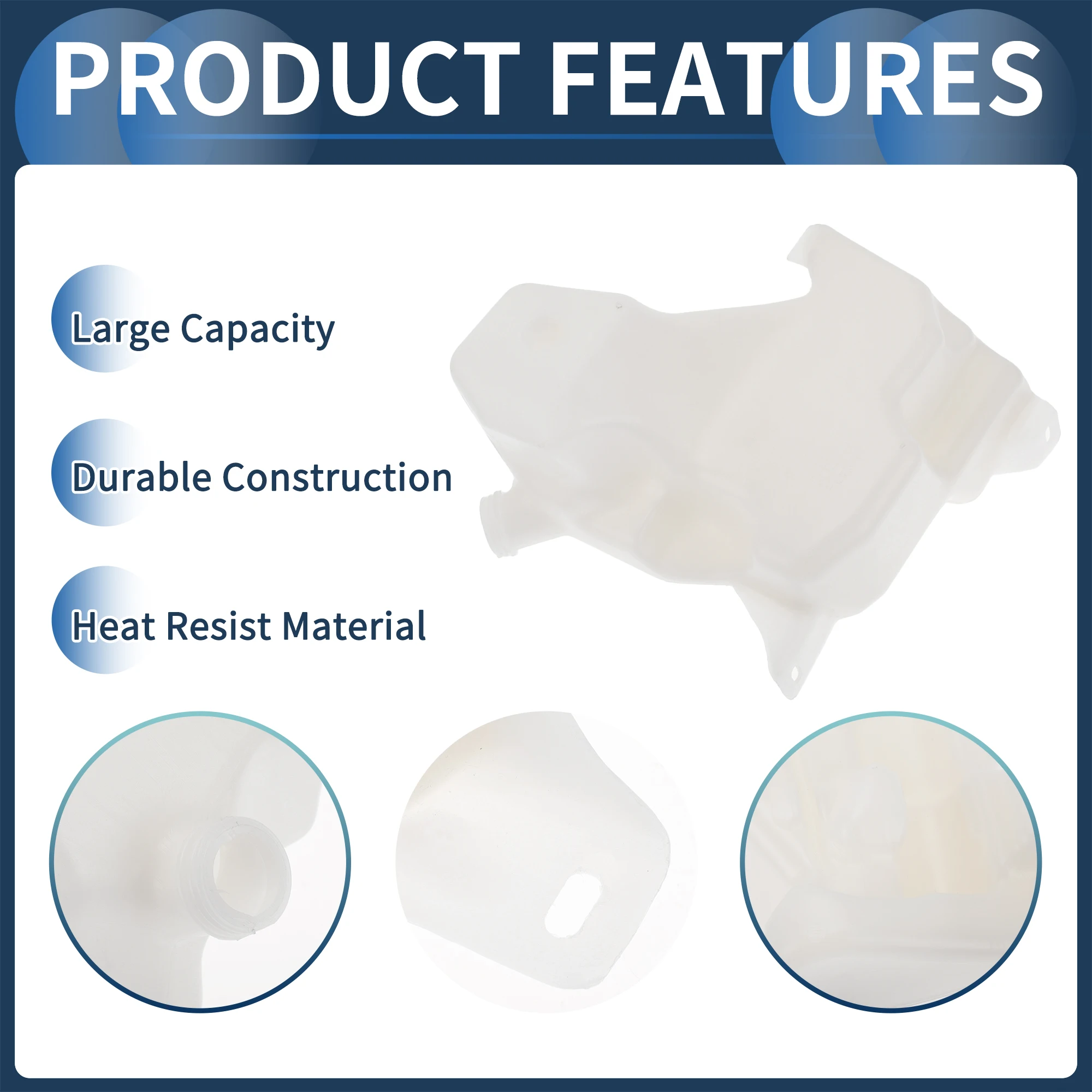 

Бачок омывателя UXCELL, бачок омывателя лобового стекла No A4518600260 для Smart Fortwo 2008-2016 L3 1,0 л L3 0,9 л, белый, 1 шт.