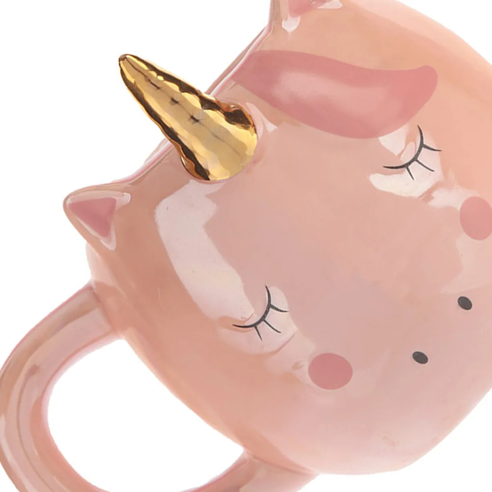

Ceramic Unicorn Mug Creative White Cartoon Water Storage Cup Home Office Hotel Stylish Tea Drink Container