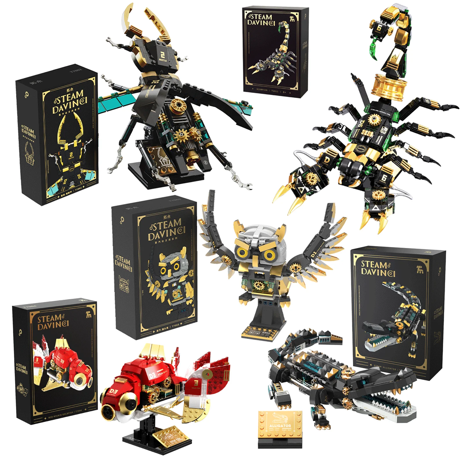 

Steampunk Mechanical Building Blocks Set Small Particles Gear Models for Kids Collection Display