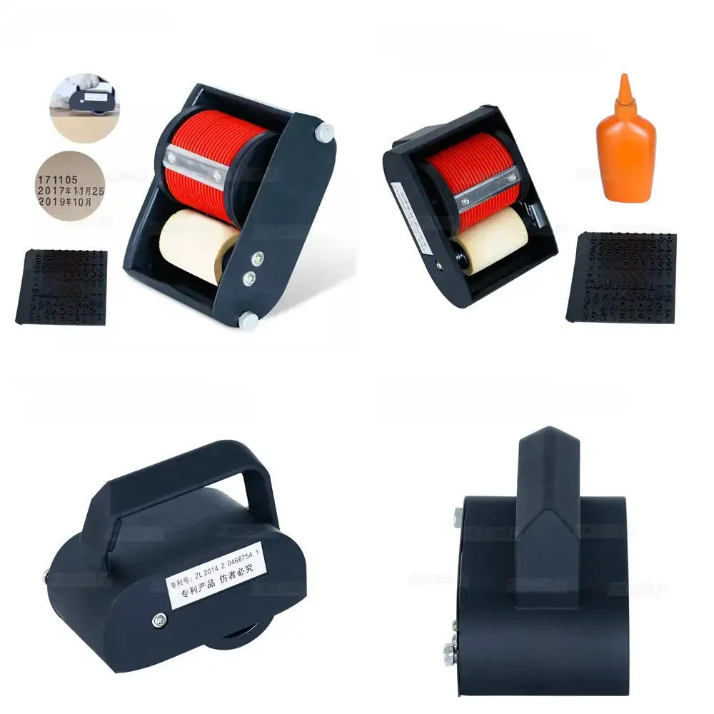 2026 Hot Sale  Handheld Expire Date Printer Machine Batch Number Coder Portable Rolling Coding Machine for cartons Box