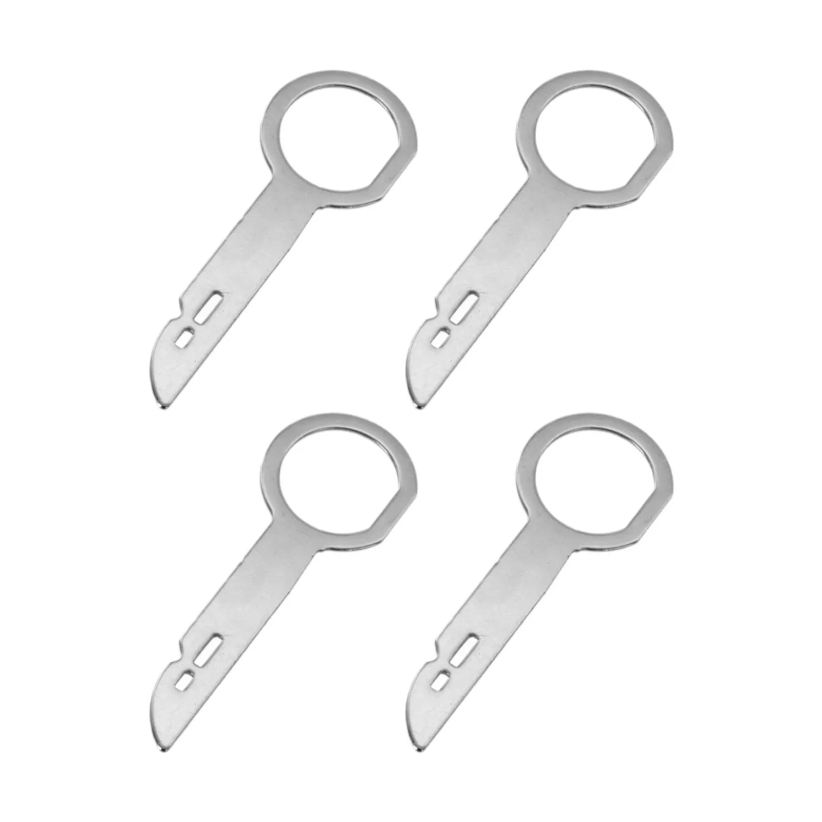 Outil de démontage d'autoradio en acier inoxydable argenté, kit flacon pour hôte de navigation de voiture, accessoires de voiture, libération prédire, 2 paires
