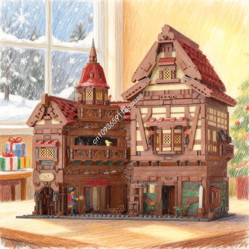 

6331pcs MOC MEDIEVAL Modular Streetscape SERIES 1 Castle Model Building Christmas Gifts Blocks Toys Construction Idea Education