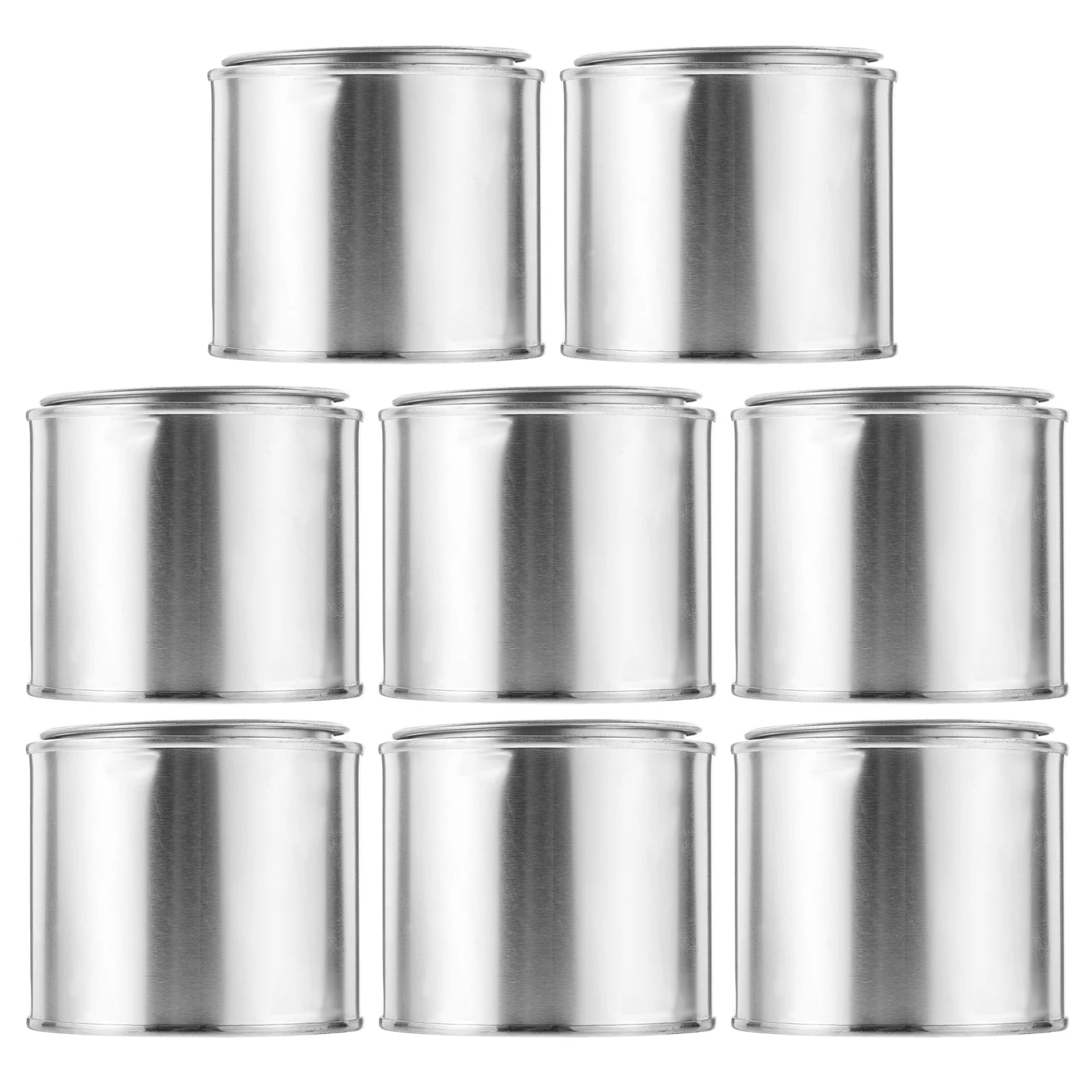 

8PCS Round Metal Paint Mixing Iron Cans Portable Oil Storage Containers Ink Can Practical Paint Craft Sturdy