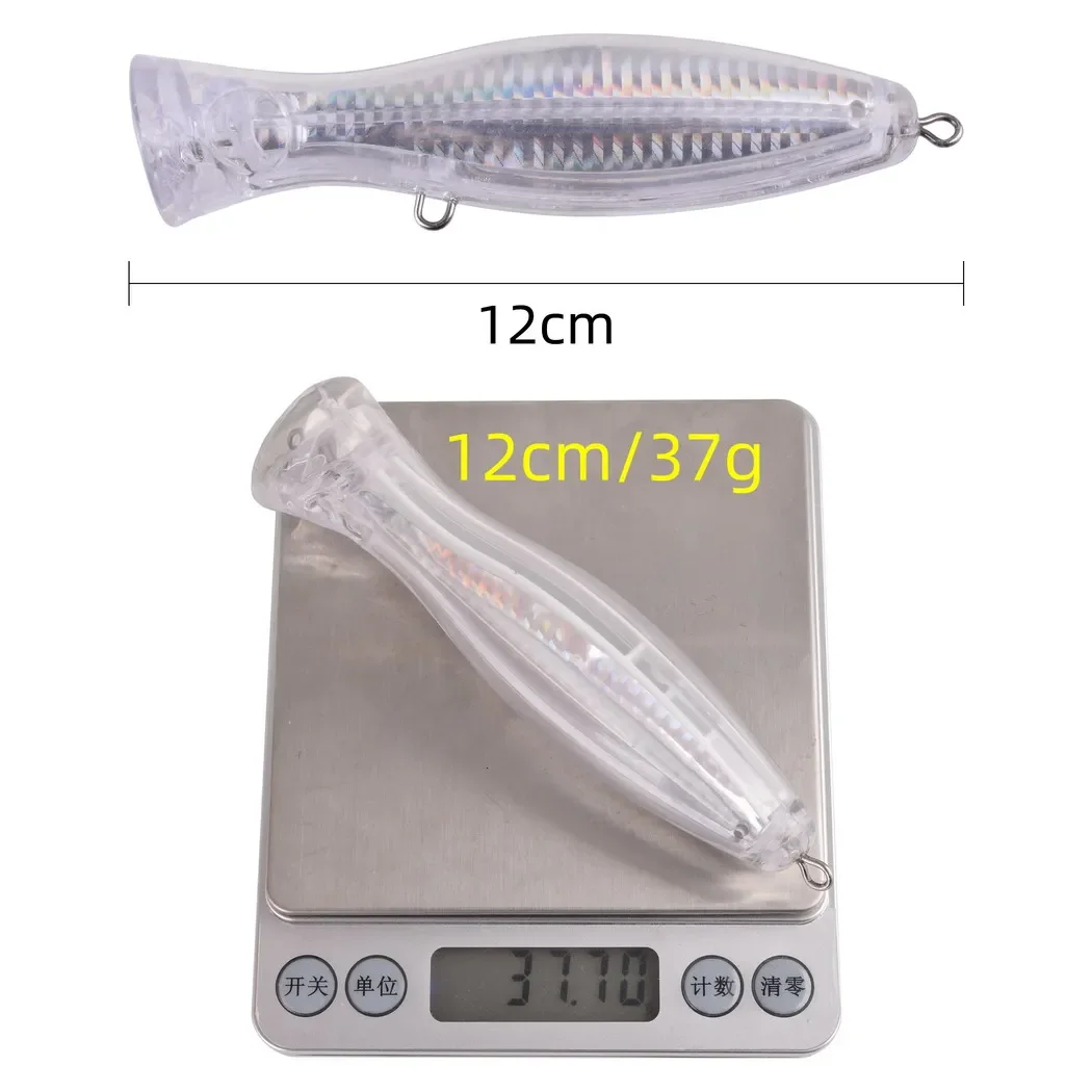 20pcs Big Popper Wobbler Hard Artificial Topwater Fishing Lure 12cm 40g Long Shot Crankbait Fishing Bait Pike Bass Leurre