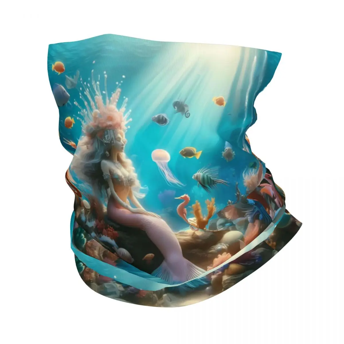 Mermaid Scarf Neckerchief Neck Face Mask Polyester