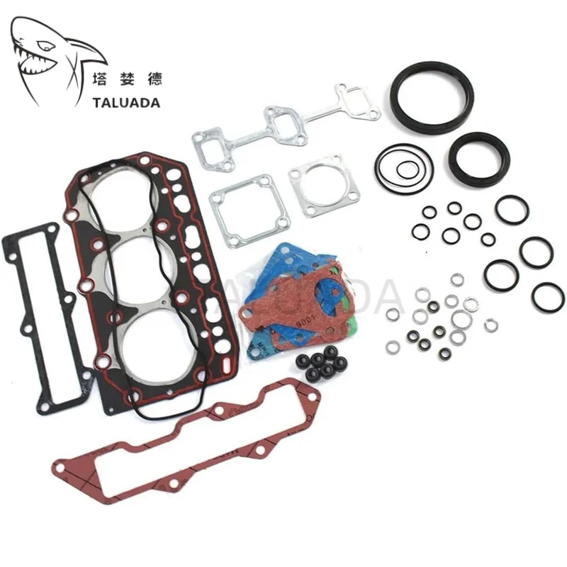 For Yanmar 3TNC78L-RTBA Engine Kobelco SK025 Gasket Kit Mini Excavator