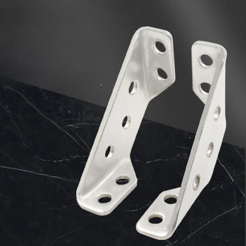 10/20/40x Stainless Steel Furniture Corner Bracket 90 ° Fixed Connector Cabinet Corner Bracket Support Angle Bracket with Screws