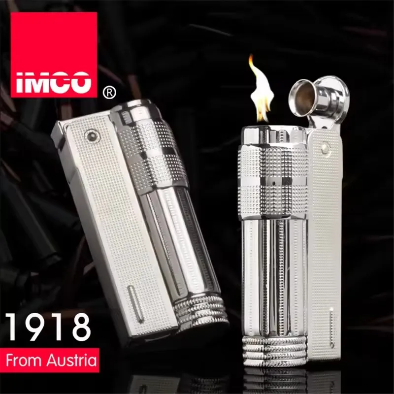 

Original IMCO Lighter Old Gasoline Flint Lighter Windproof Stainless Steel Cigarette Petrol Oil Lighter Inflated Gadgets Man