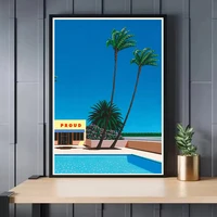 Hiroshi Nagai Vaporwave Japan Beach City Summer Wall Art Canvas Painting Prints Posters Wall Pictures Nordic Living Room Decor 5