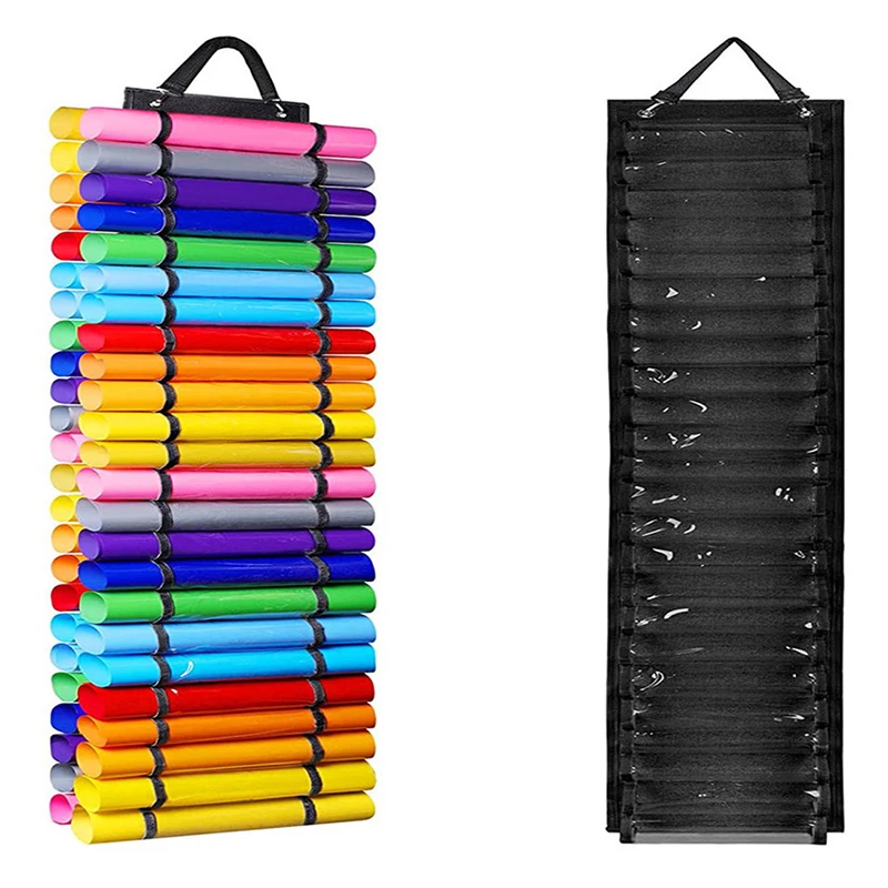 

12/24/48 Girds Vinyl Storage Bags Multiple Sizes Creative Heat Transfer Film Roll Holder Door Back Storage Hanging Bag